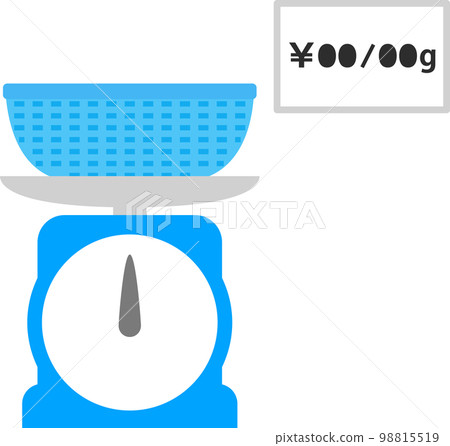 Scales and price tags per gram, sold by weight Scales and price tags per gram, sold by weight 98815519