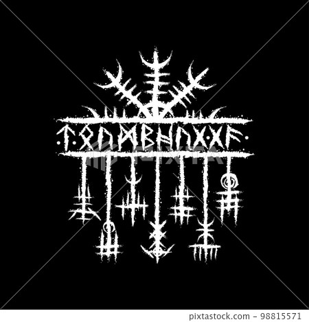 Runic viking Scandinavian runes signs Runic viking Scandinavian runes signs 98815571
