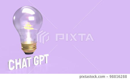 The light bulb and text chatgpt for technology or it concept 3d rendering The light bulb and text chatgpt for technology or it concept 3d rendering 98816288