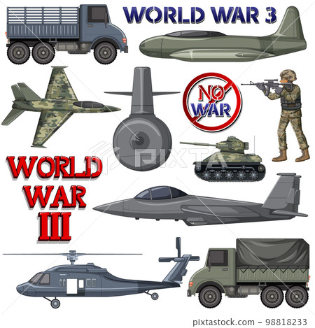 Military elements and vehicles set Military elements and vehicles set 98818233