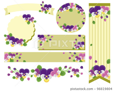 Viola pansy frame material 98819804