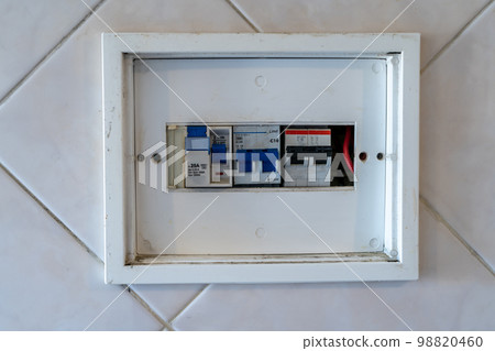 Light box with circuit breakers and thermal switches. Light box with circuit breakers and thermal switches. 98820460