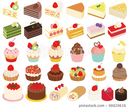 各種可愛的蛋糕套裝 各種可愛的蛋糕套裝 98820616