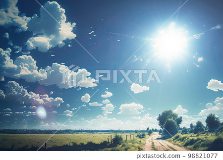 beautiful view of the countryside beautiful view of the countryside 98821077
