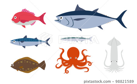 Fish illustration set Fish illustration set 98821589
