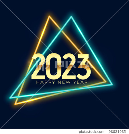stylish new year 2023 wishes banner with light effect in geometric style vector illustration stylish new year 2023 wishes banner with light effect in geometric style vector illustration 98821985