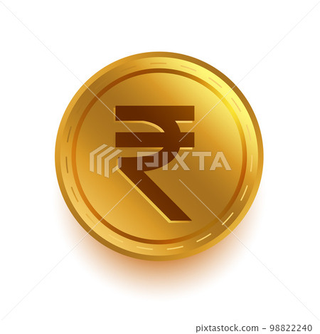 digital currency indian rupee symbol on golden coin digital currency indian rupee symbol on golden coin 98822240
