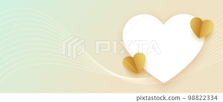 valentines day lovely banner with paper hearts and text space valentines day lovely banner with paper hearts and text space 98822334