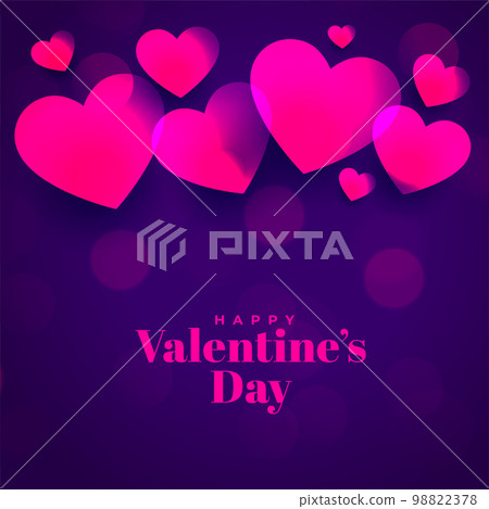 valentines day romantic hearts background with bokeh effect valentines day romantic hearts background with bokeh effect 98822378