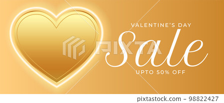 valentines day sale and discount golden banner for lovely couples valentines day sale and discount golden banner for lovely couples 98822427