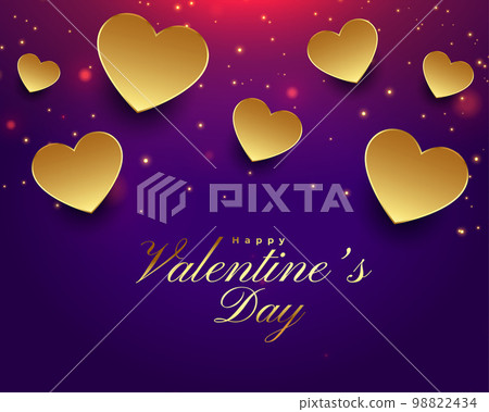 valentines day shiny sparkle background with golden hearts valentines day shiny sparkle background with golden hearts 98822434