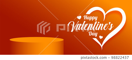 valentines day social media banner with 3d podium platform valentines day social media banner with 3d podium platform 98822437