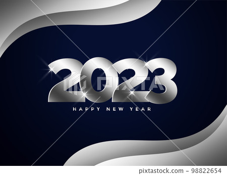shiny silver 2023 new year festival season banner shiny silver 2023 new year festival season banner 98822654