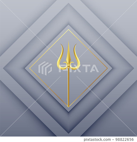 golden trishul weapon of lord shiva background design 98822656