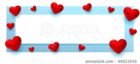 valentines day wishes and messages banner with text space 98822658