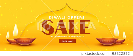 shubh diwali sale and offer banner with glowing diya design shubh diwali sale and offer banner with glowing diya design 98822852