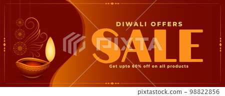 shubh diwali sale and offer banner with realistic diya vector shubh diwali sale and offer banner with realistic diya vector 98822856