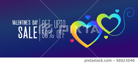 happy valentines day sale banner with offer coupon and lovely hearts happy valentines day sale banner with offer coupon and lovely hearts 98823046