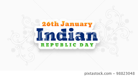 26th january happy indian republic day floral style banner 26th january happy indian republic day floral style banner 98823048