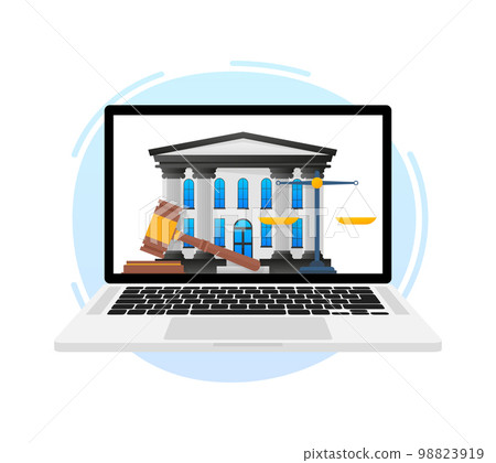 Law and justice scenes. Auction and judgment. Law and justice scenes. Auction and judgment. 98823919