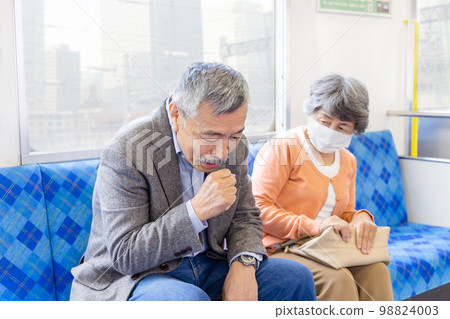 火車上戴口罩的女性和不戴口罩的男性電暈放鬆管制道德困境 火車上戴口罩的女性和不戴口罩的男性電暈放鬆管制道德困境 98824003