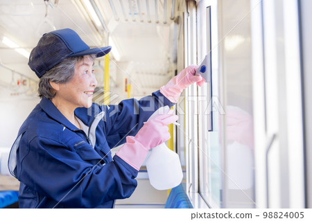 Senior women working on railways Silver human resources 98824005