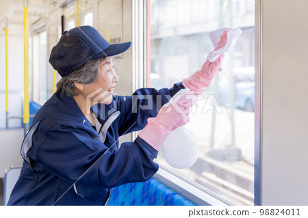 Senior women working on railways Silver human resources 98824011