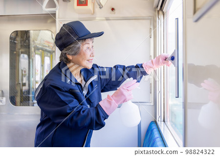 Senior women working on railways Silver human resources Senior women working on railways Silver human resources 98824322