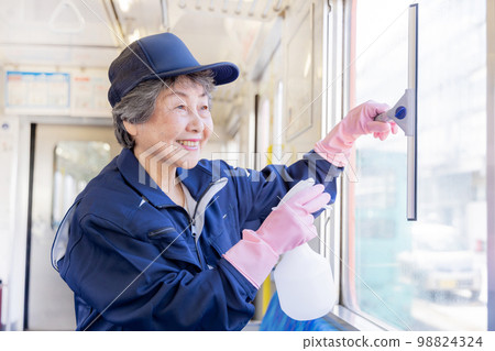 Senior women working on railways Silver human resources Senior women working on railways Silver human resources 98824324