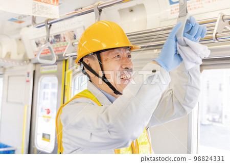 Senior male working at the railway Silver human resources 98824331