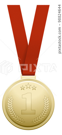 Champion medal. Golden round award. Sport trophy Champion medal. Golden round award. Sport trophy 98824644