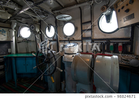 Captain's bridge of a old warship - Poland 98824671