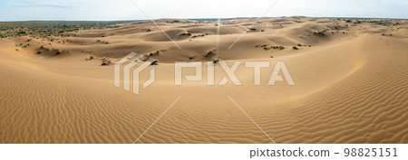 Sand dunes in the Kyzylkum desert Kazakhstan. The vast desert of Central Asia 98825151