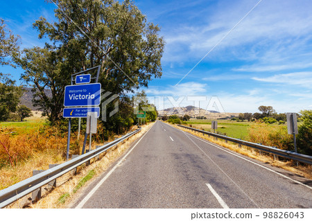 Vic NSW Border in Australia 98826043