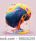 Unusual surreal structure in the form of a clot of colors Unusual surreal structure in the form of a clot of colors 98826205