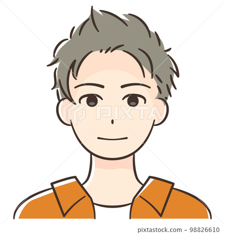 穿著柔軟莫霍克族的亞洲年輕男子的臉 穿著柔軟莫霍克族的亞洲年輕男子的臉 98826610