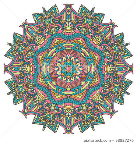 Vector hand drawn doodle mandala. Ethnic mandala with lacy ornament. 98827276
