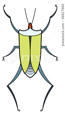 Stinkbug icon. Green beetle. Wild decorative animal Stinkbug icon. Green beetle. Wild decorative animal 98827860