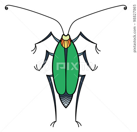 Green cockroach icon. Decoartive insect. Wild bug 98827865
