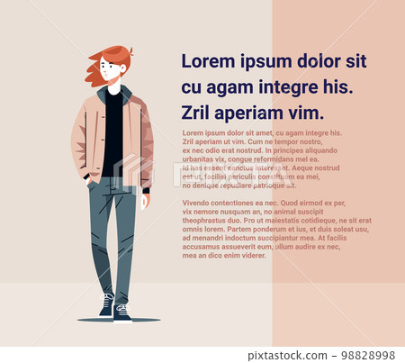 cute young guy teenager or student in casual fashion clothes horizontal cute young guy teenager or student in casual fashion clothes horizontal 98828998