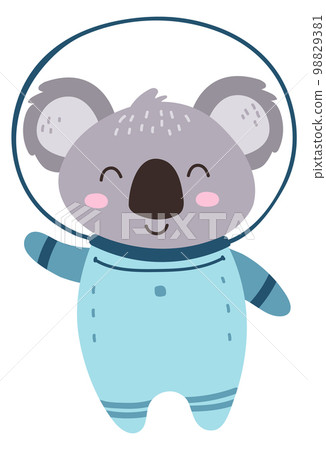 Cute koala in space suit. Happy animal astronaut 98829381