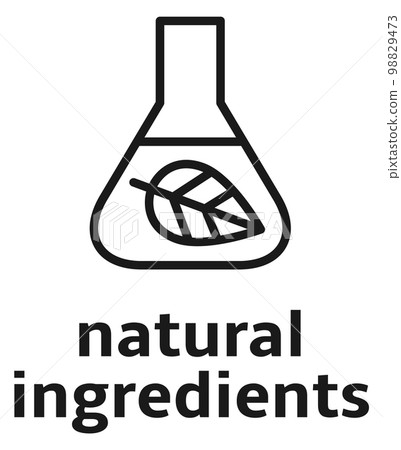 Natural ingredients label. Bio product warranty symbol Natural ingredients label. Bio product warranty symbol 98829473