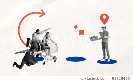 New projects, ideas, business process. Concept of teamwork, business, analytics, statistics, professional growth and motivation, ad 98829480