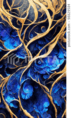 Beautiful Abstract Decorative Navy Blue Dark Stucco Wall illustration Generative AI Content by Midjourney 98829584