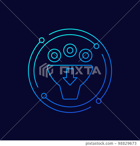 suction, absorption line icon, vector 98829673