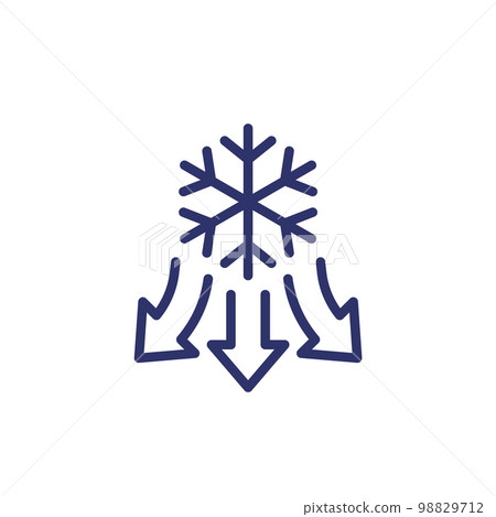 cooling or freezing line icon 98829712