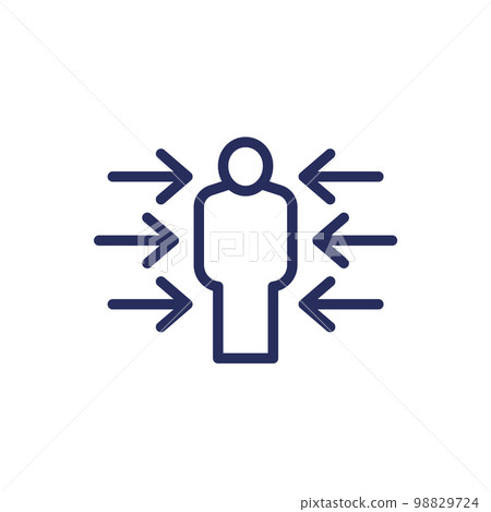 social pressure line icon on white social pressure line icon on white 98829724