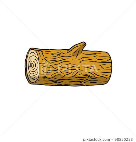 Brown log. Building wood material Brown log. Building wood material 98830258