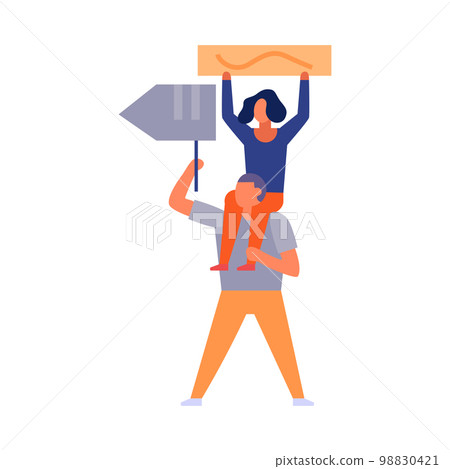 Banner Signboards People Composition Banner Signboards People Composition 98830421