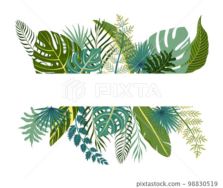 Tropical Leaves Composition 98830519